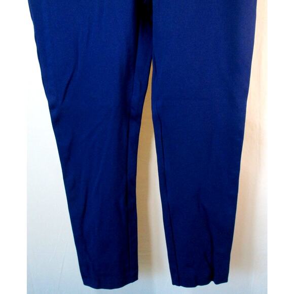 Alfani Women's Blue Mid Rise Taper Leg Stretch Zip Front Pants Size 12 - Picture 3 of 9